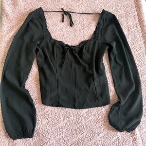 Abercrombie and Fitch black, off the shoulder, fitted top